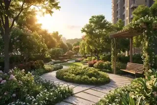 Landscaped Garden at Godrej Mahalunge