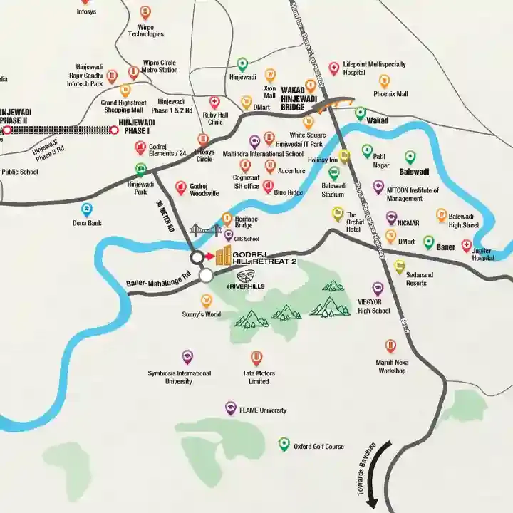 Godrej Mahalunge location map, Mahalunge